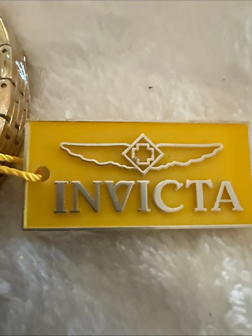 Invicta Gold and Silver Hexagonal Dial Bracelet Watch womens